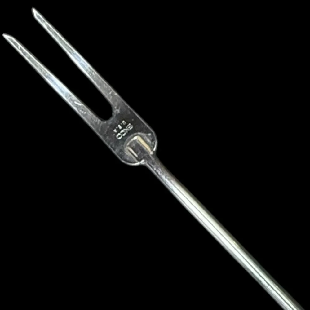 Vtg Ekco Two‎ Prong Meat Carving Fork Nylon Plastic Handle